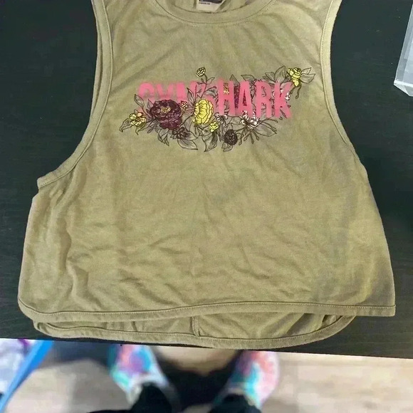 Gymshark Womens Cropped Embroidered Floral Graphic Tank Top Size XS - Picture 5 of 6